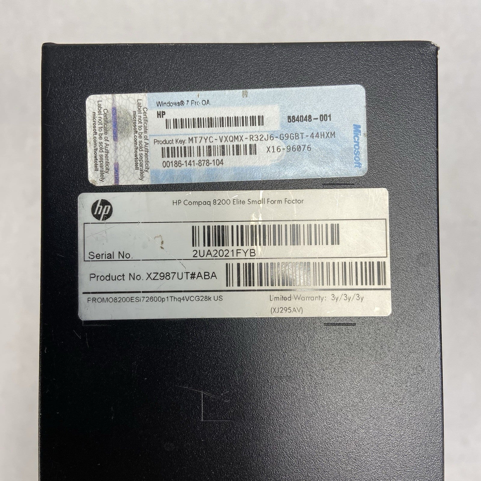 HP Compaq 8200 Elite SFF Intel Core i7-2600 3.4GHz 4GB RAM No HDD No OS3