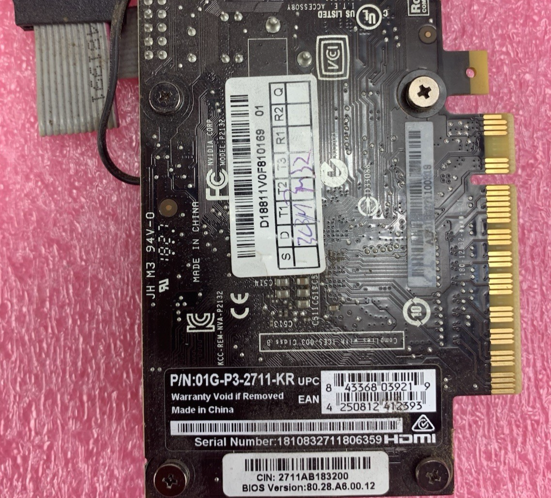 EVGA NVIDIA GT 710 1GB DDR3 Video Graphics Card GPU 01G P3 2711 KR8