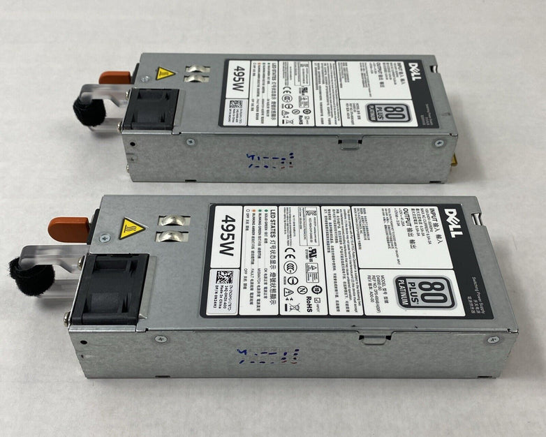 Lot of 2 Dell N24MJ D495E-S0 80 Plus Platinum 495W Power Supply