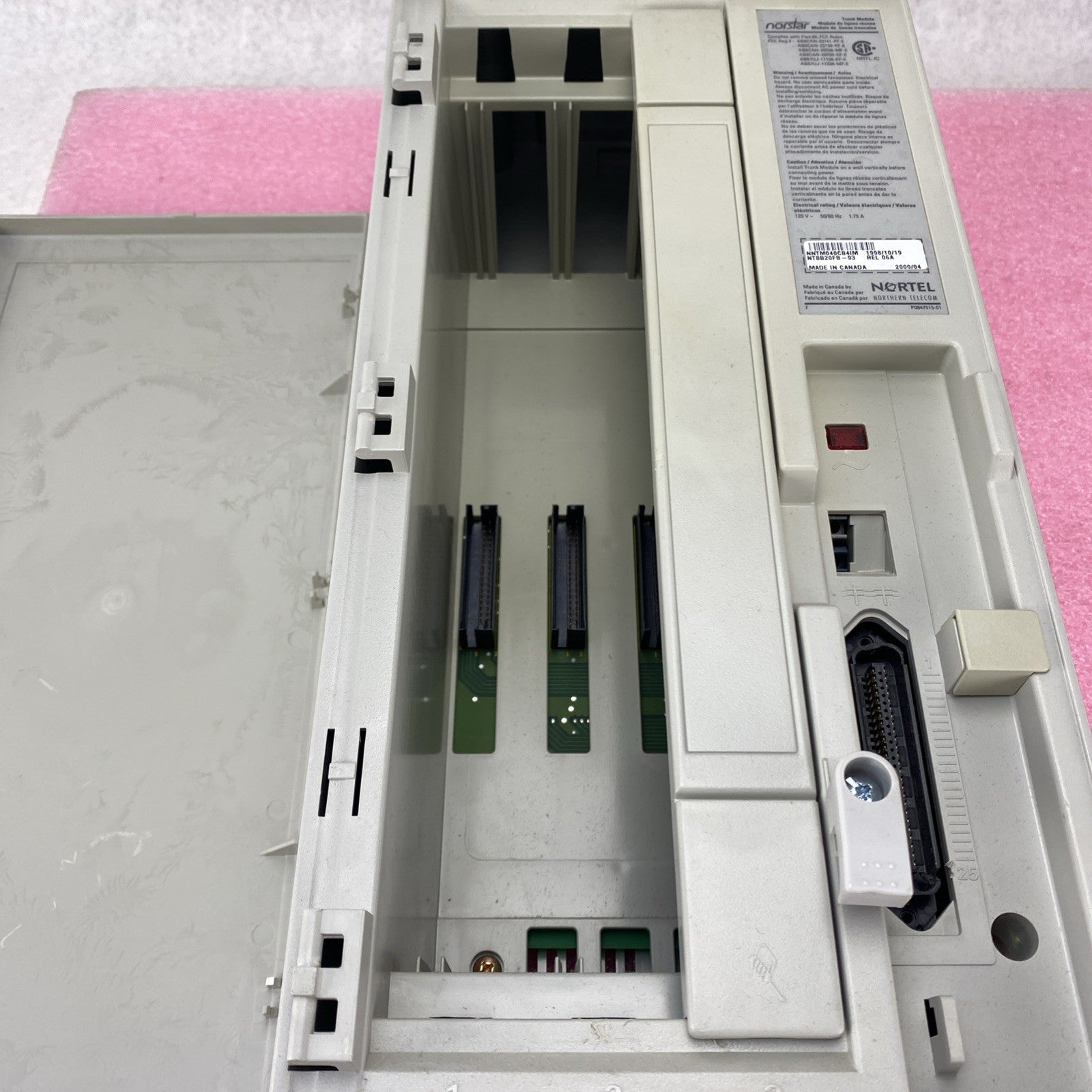 Norstar M12X0 Copper Trunk Module Broken Cover Hinges7