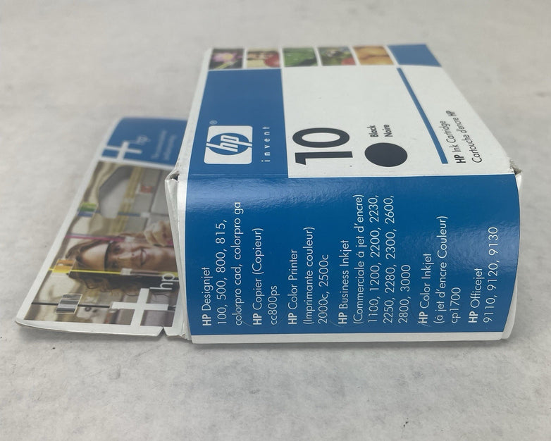 Genuine HP 10 C4844A Black Printer Ink Cartridge Sealed Expired