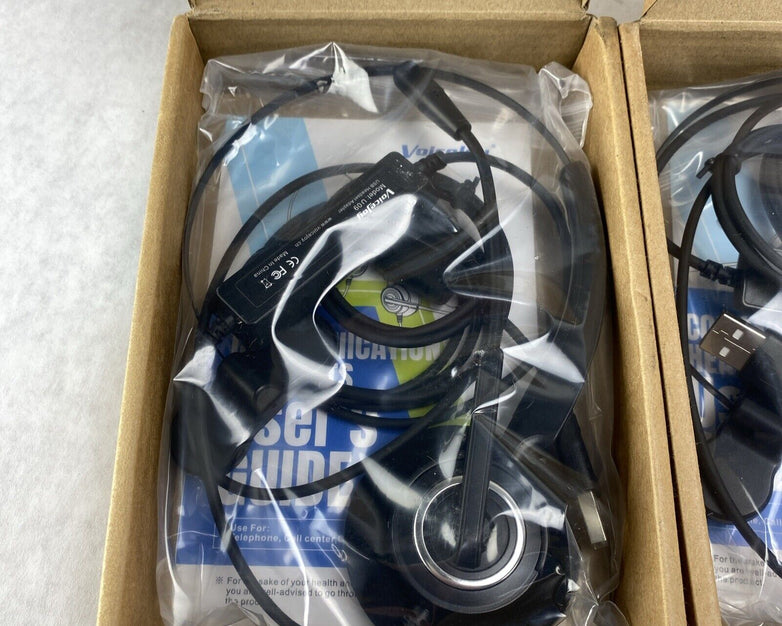 Lot of 5 Voice joy T600F-USB Wired Binaural Headset