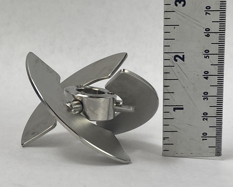 BBI Biotech Bioreactor 3-Blade Segment Impeller Ø 67mm 10mm Shaft