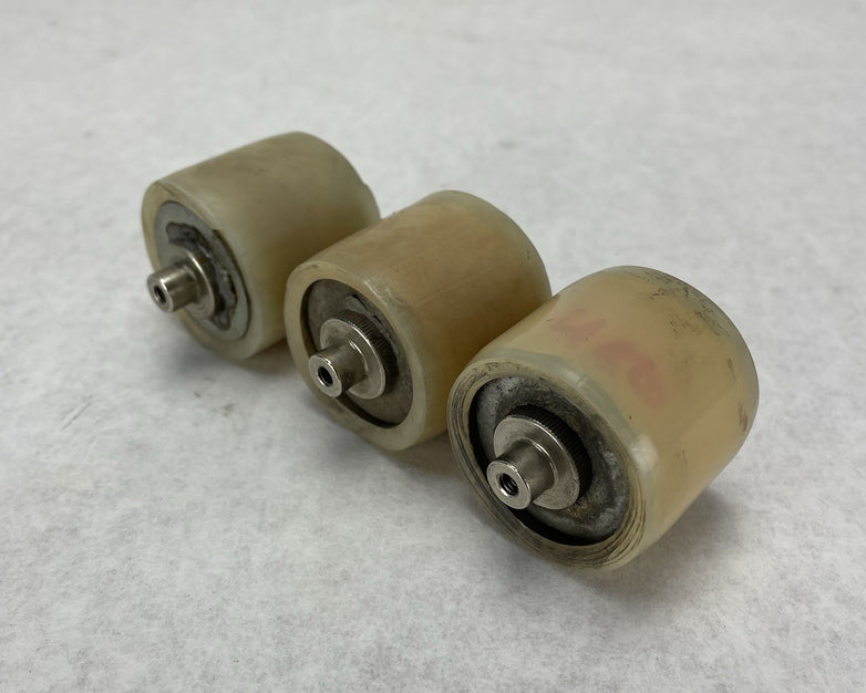Polyurethane Rollers with Bearings Lot of 3