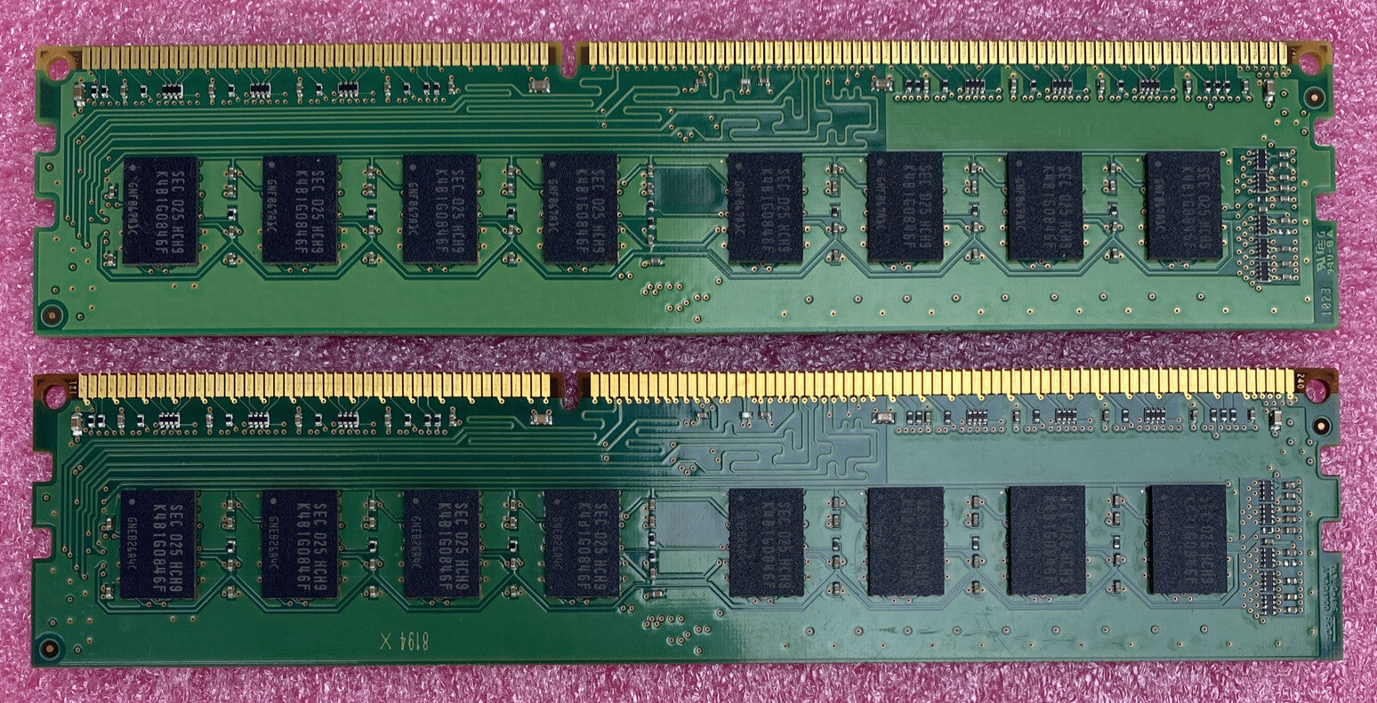 Lot of ( 2 ) 2GB Samsung M378B5673FH0-CH9 PC3-10600U DDR3-1333MHz 2Rx8 Non-ECC
