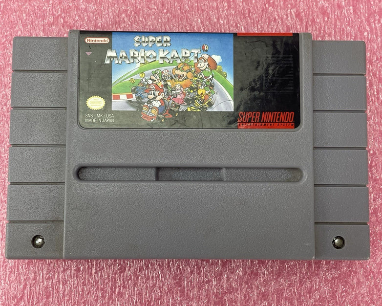 Nintendo Super Mario Kart SNES Game Cartridge NTSC Untested