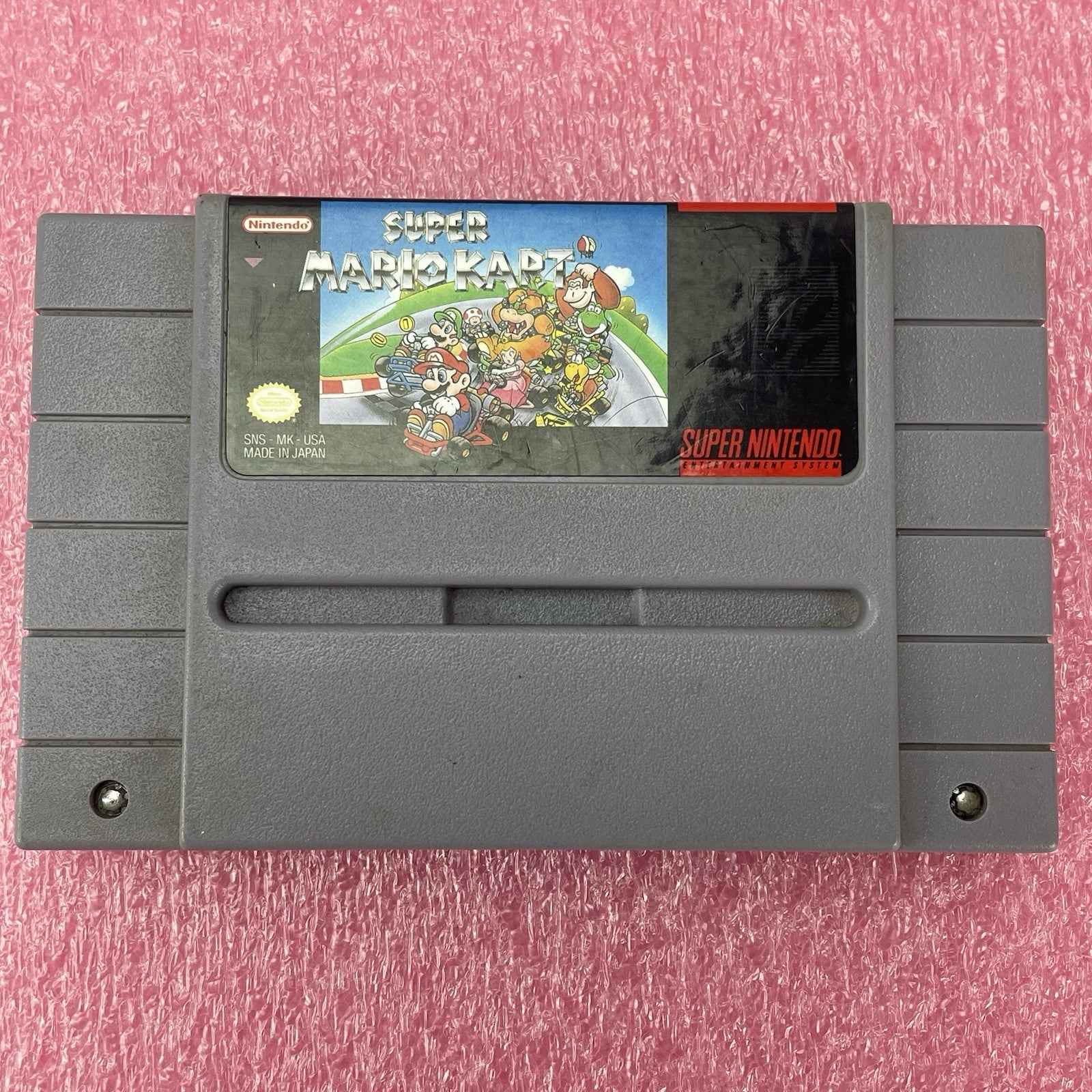 Nintendo Super Mario Kart SNES Game Cartridge NTSC Untested1