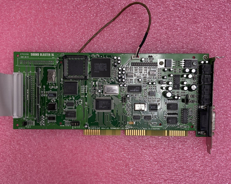 Creative Labs Sound Blaster 16 CT2230 ISA Audio Card w/CD In Cord