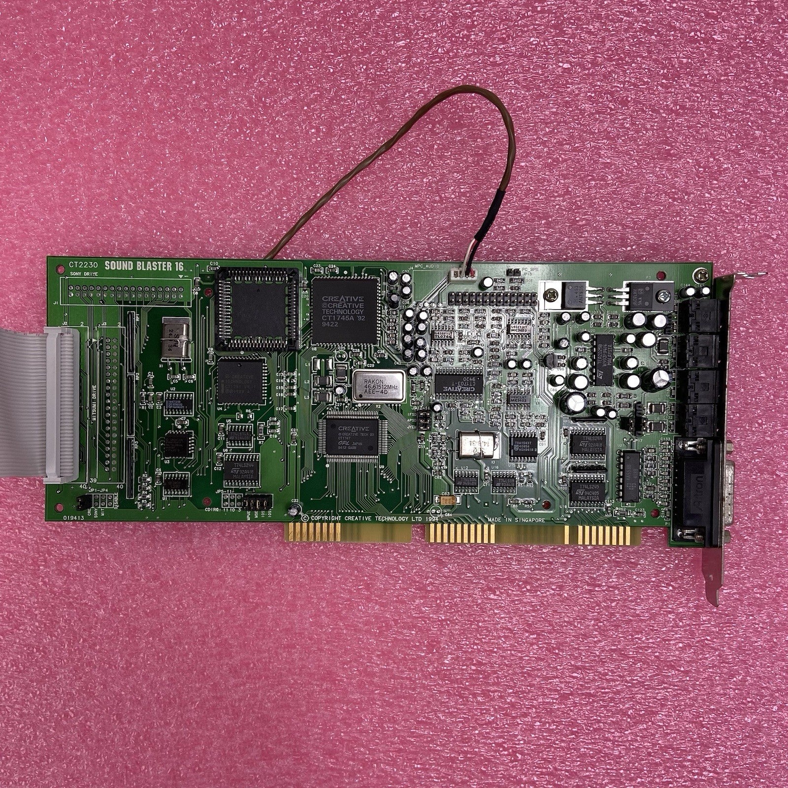 Creative Labs Sound Blaster 16 CT2230 ISA Audio Card w/CD In Cord5