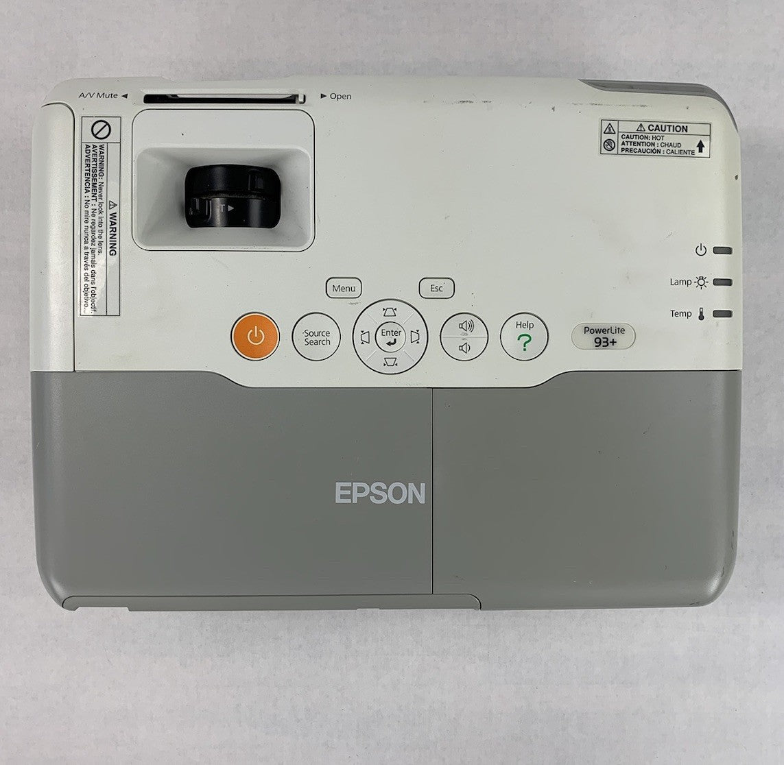 Epson H382F LCD Projector - No Lamp and No Remote - Parts and Repair