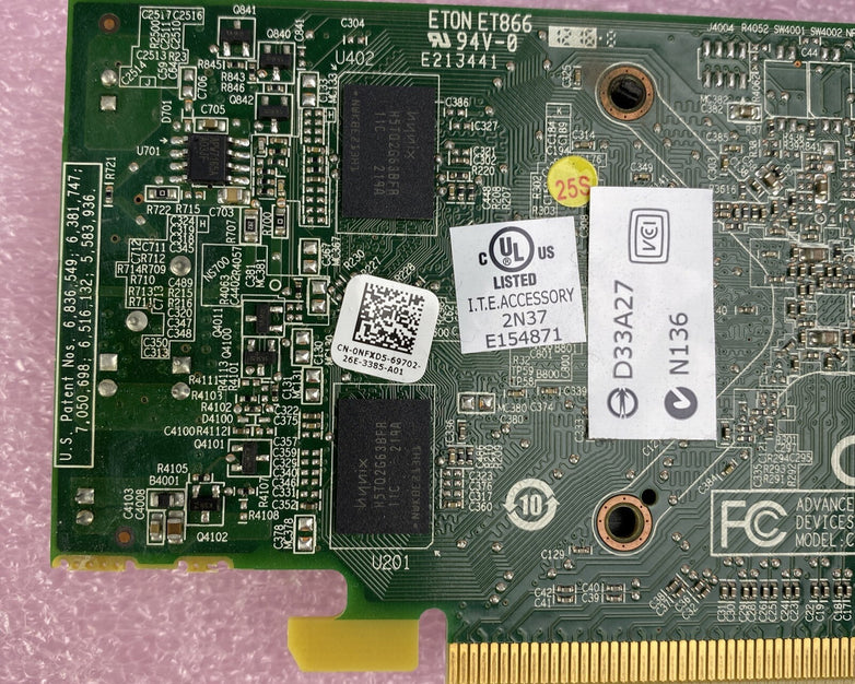 Lot( 2 ) Dell 0NFXD5 1GB AMD Radeon HD 6450 DisplayPort DVI PCle Low Profile