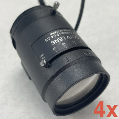 NAV CCTV Lens NAV5-55DC 1/3" 5-55MM F1.4 CS DC-Automatic Iris Lot of 4