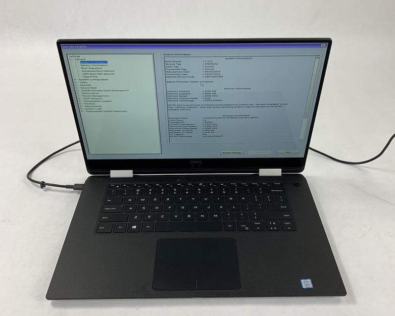 Dell XPS 15 9575 2-in-1 15.6" i5-8305G 2.8 GHz 8 GB Ram No OS No HDD No Batt