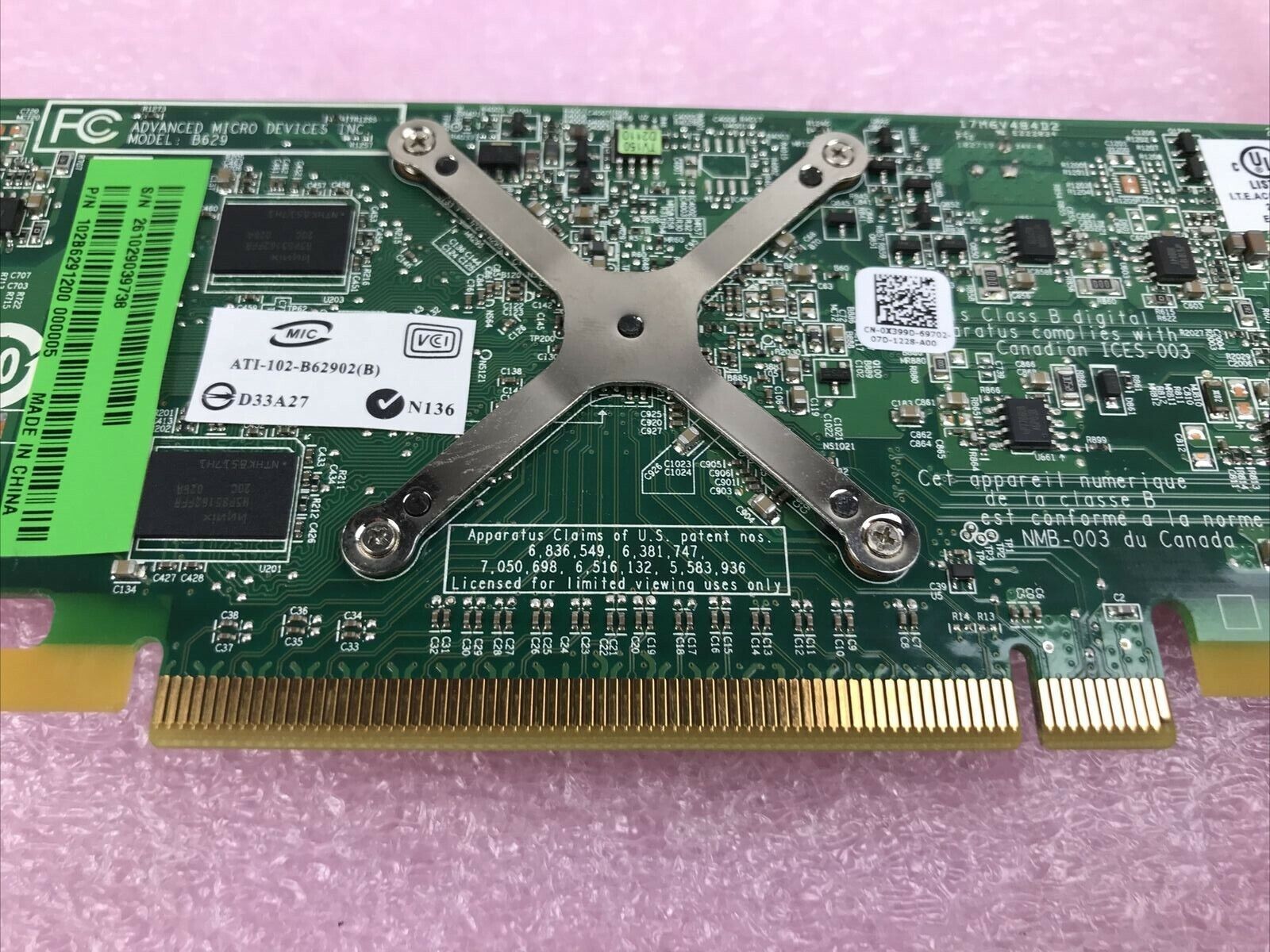 ATI Radeon B629 109-B62941-00 PCI-E Video Graphics Card 4.F3 (Lot of 5)