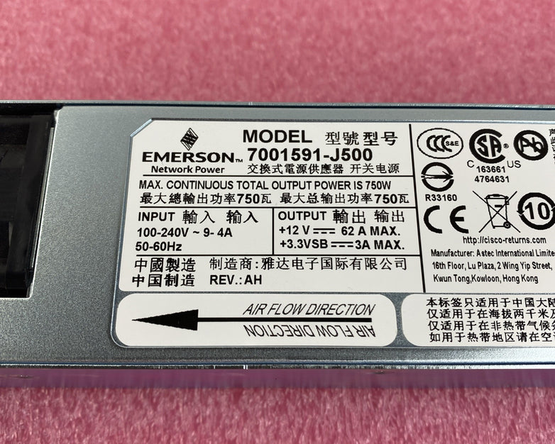 Emerson 7001591-J500 750W AC Power Supply Module - Lot of 2