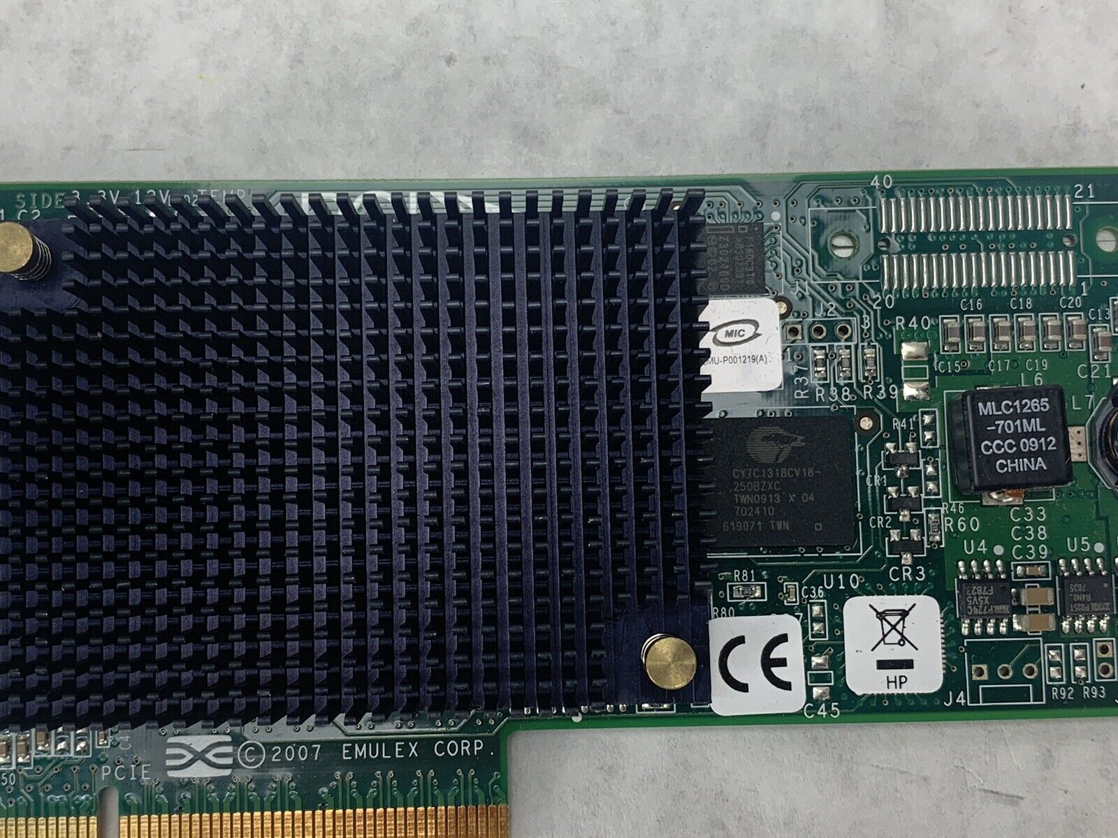 Lot of (2) HP AJ762A 489192-001 AJ762-63002 LPE12000 81E 8GB PCI-E HBA Fiber HiP