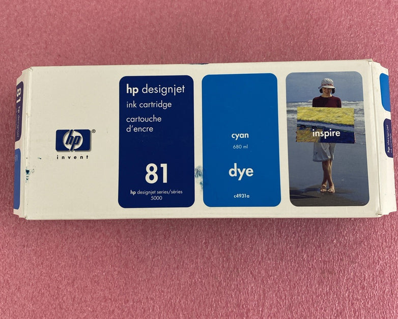 HP C4931A Cyan Ink cartridge Designjet 5000 5500 New OEM Box Sealed 04 Lor of 2