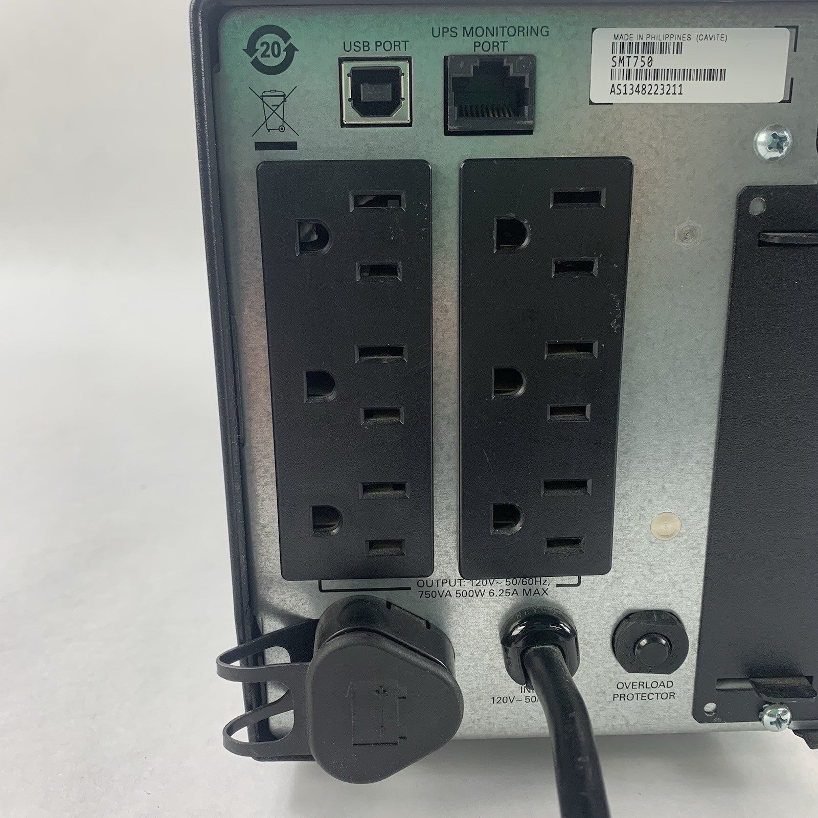APC SMT750 UPS Smart-UPS 6 Outlet 120V Tested No Batteries4