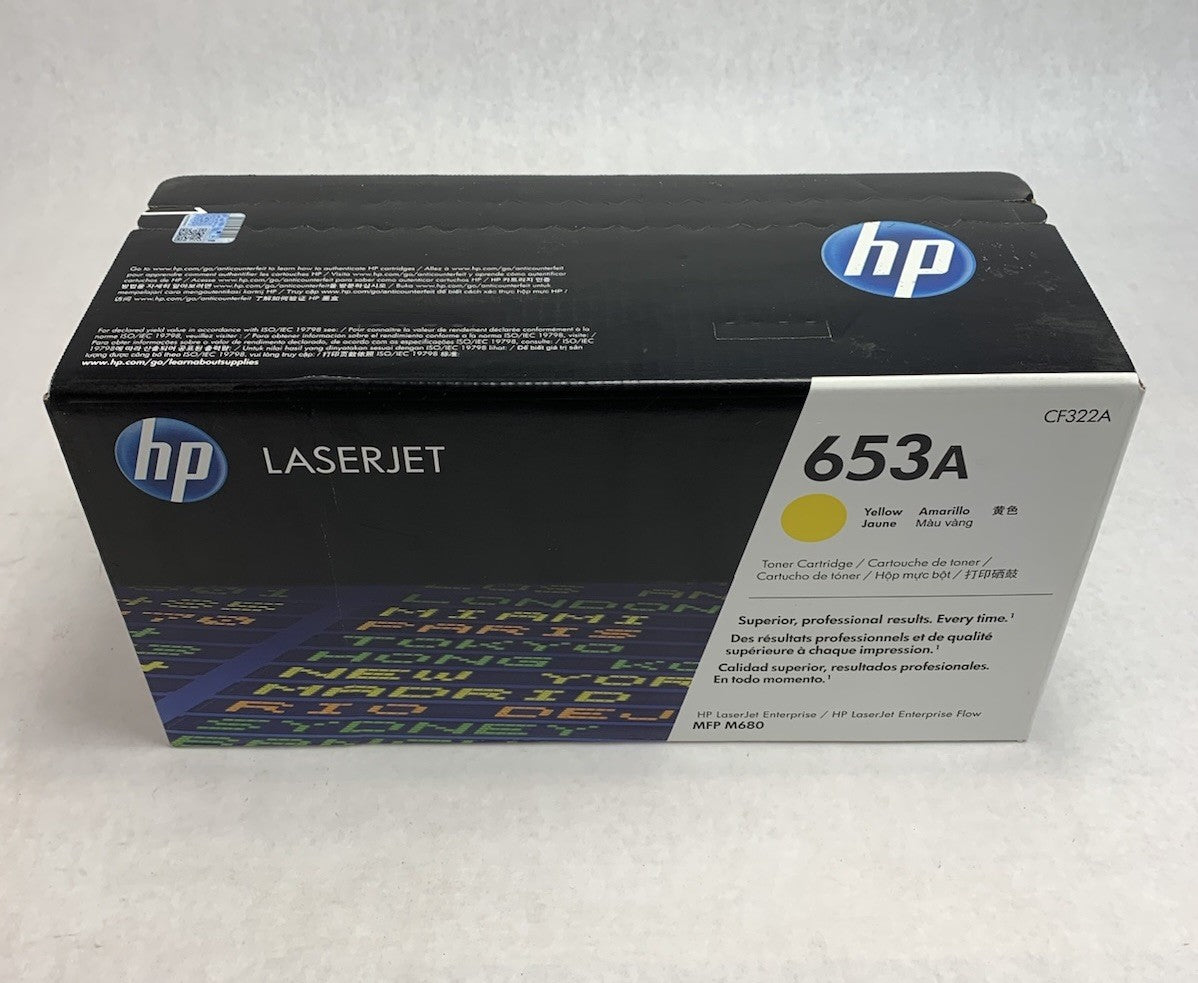 HP CF322A 653A 8345B001 Yellow Toner Cartridge Exp. Nov 2023