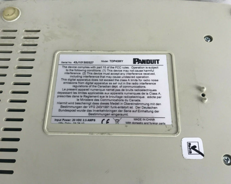 Panduit TDP43MY Thermal Transfer Label Printer - Tested