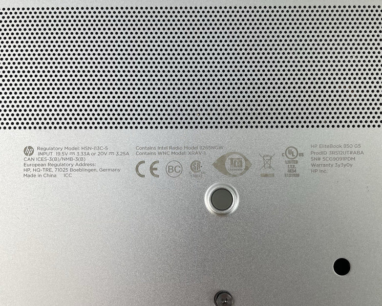 HP EliteBook 850 G5 15.6" i7-8650U 1.90 GHz 16 GB RAM No SSD/OS/AC - Dent