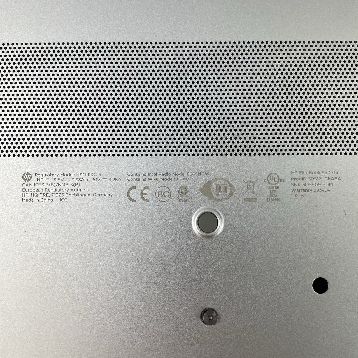 HP EliteBook 850 G5 15.6" i7-8650U 1.90 GHz 16 GB RAM No SSD/OS/AC - Dent15
