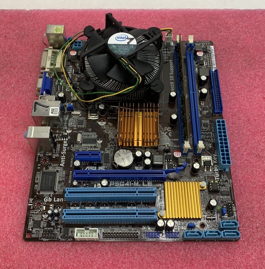 ASUS P5G41-MLE Motherboard Intel Celeron 430 1.8GHz 2GB RAM w/ Shield