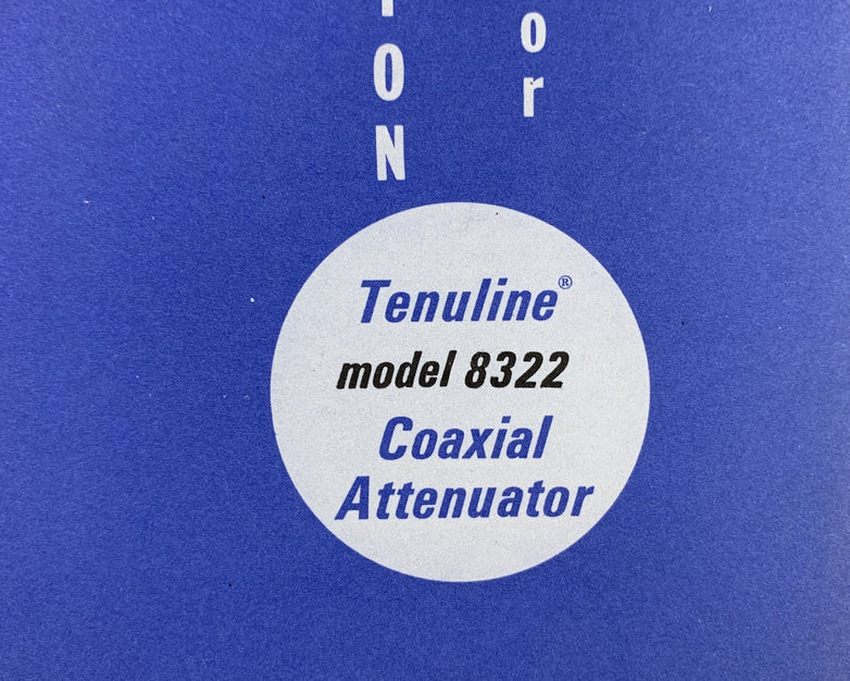 Bird 8322 Tenuline Model 8322 Coaxial Attenuator Instruction Manual