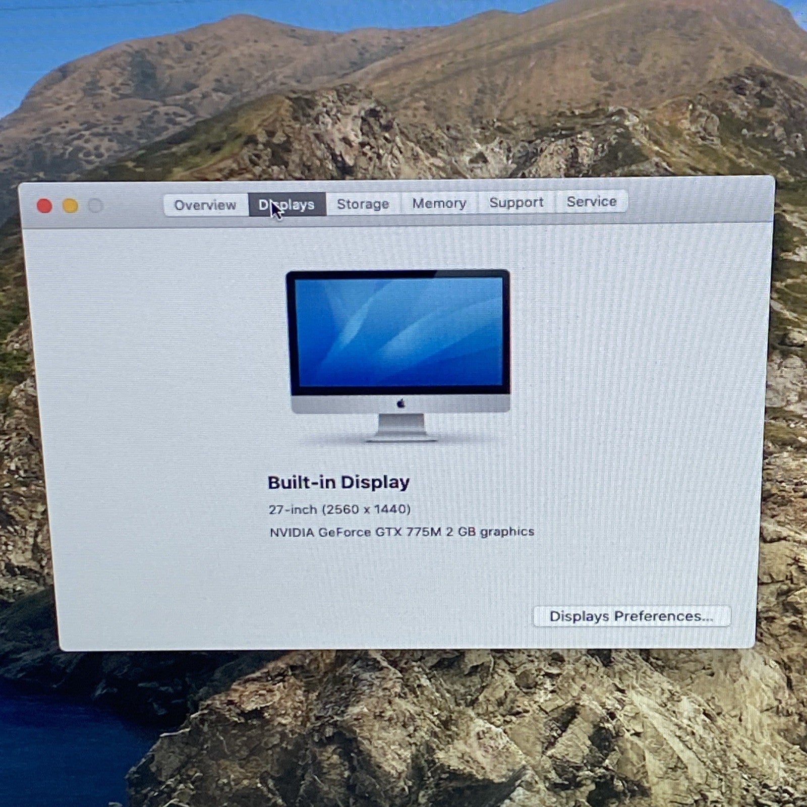 Apple A1419 iMac 2013 27" 3.5 GHz Core i7 8GB RAM 1TB HDD macOS 10.15.7