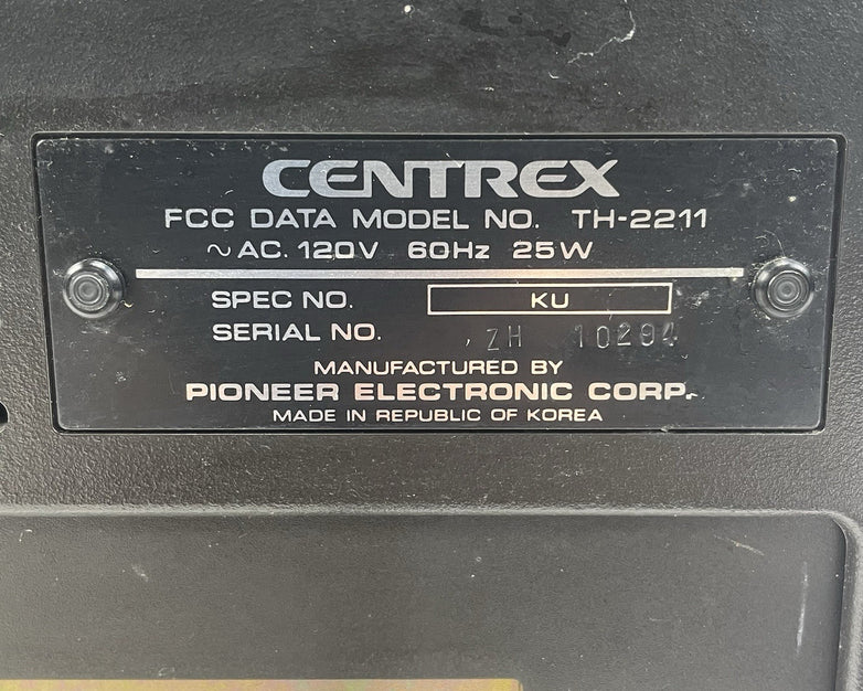 Pioneer Centrex TH-2211 8 Track Player Turntable AM FM Stereo System For Parts