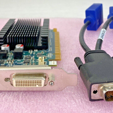 PNY GeForce 8400GS 1GB DDR3 DMS-59 PCI-E 2.0 w/ Molex DSM-59 to VGA (Lot of 2)