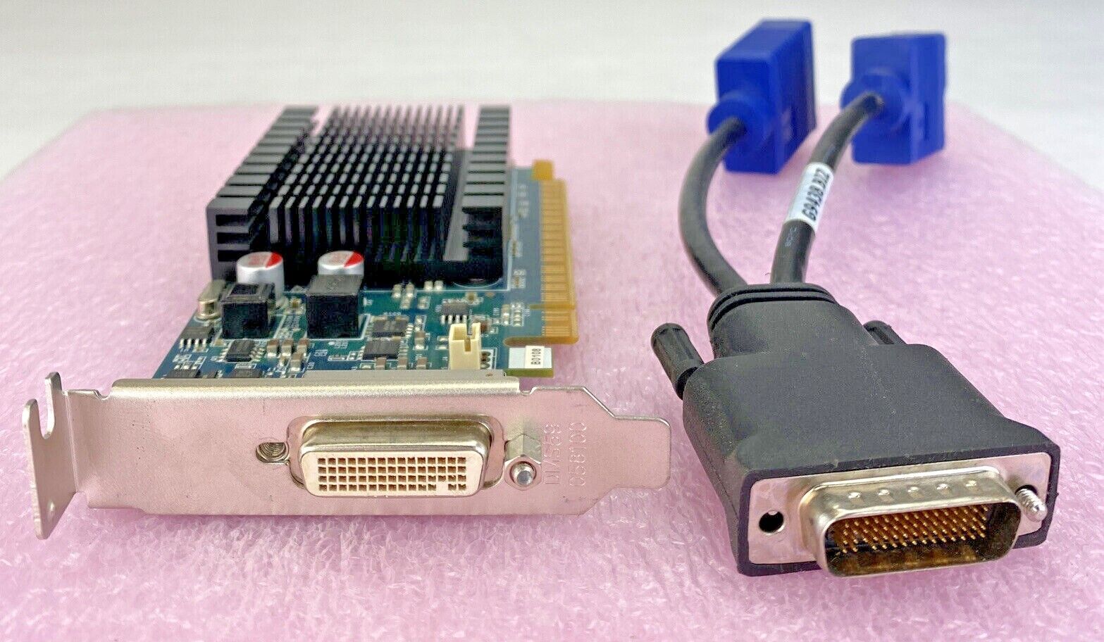 PNY GeForce 8400GS 1GB DDR3 DMS-59 PCI-E 2.0 w/ Molex DSM-59 to VGA (Lot of 2)