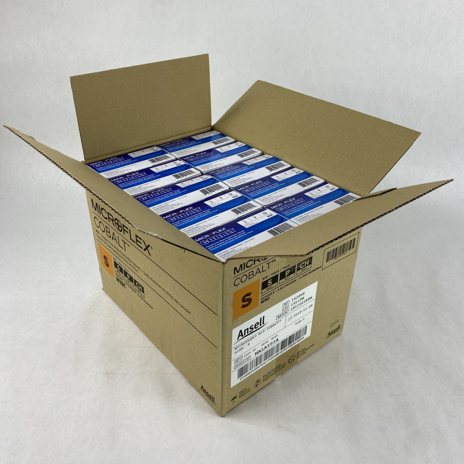 Ansell Cobalt N191 Powder Free Nitrile Examination Gloves Small - 1000 Count0