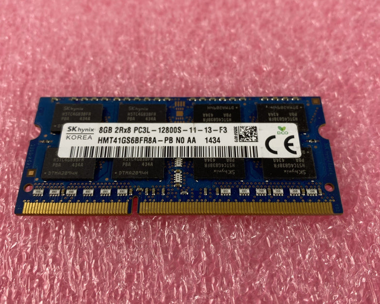 SK 8GB DDR3L PC3L-12800S Laptop Memory Ram Hynix HMT41GS6BFR8A-PB - Lot of 2