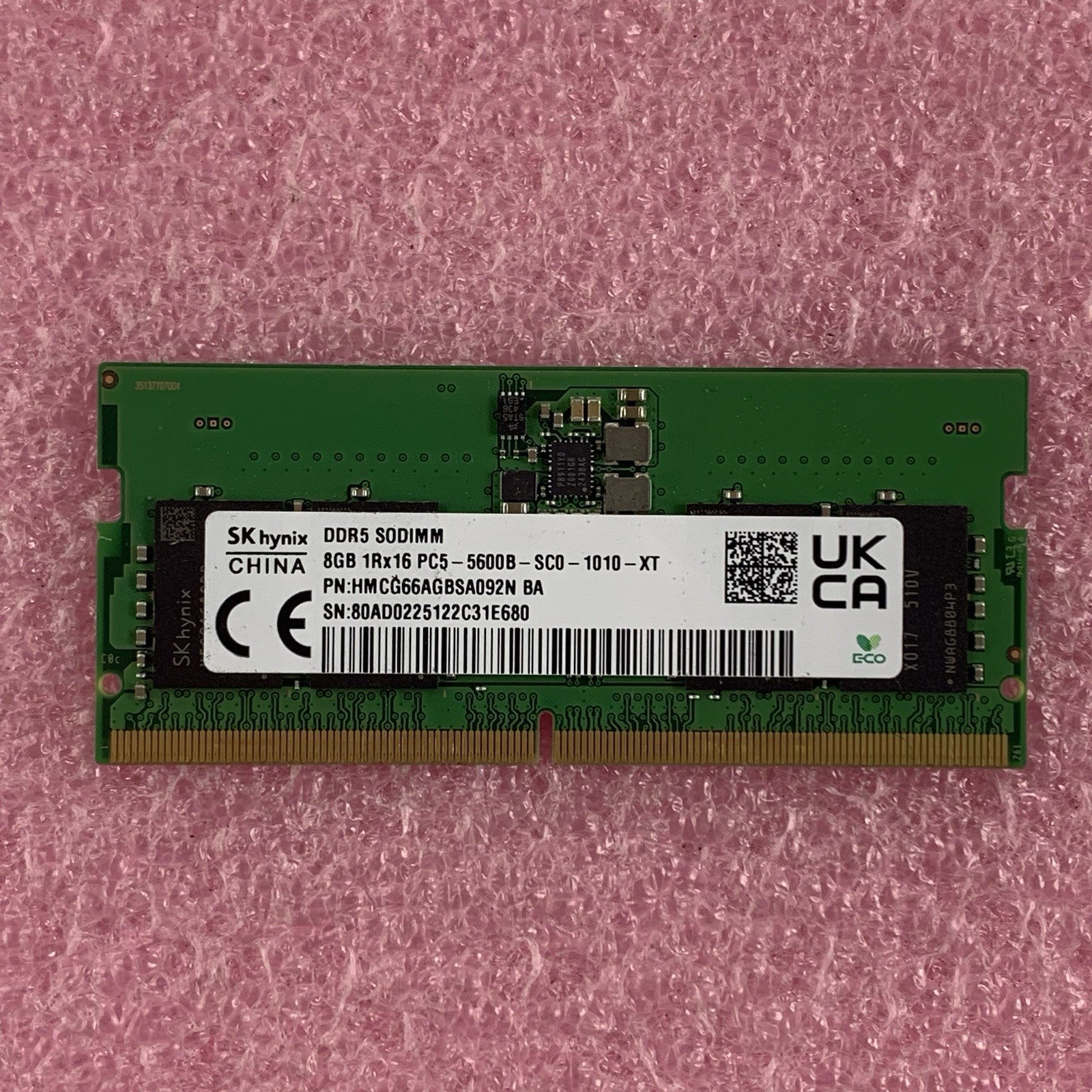 SK Hynix HMCG66AGBSA095NBA 8 GB DDR5 SDRAM SO-DIMM PC5-5600B Laptop Memory Ram1