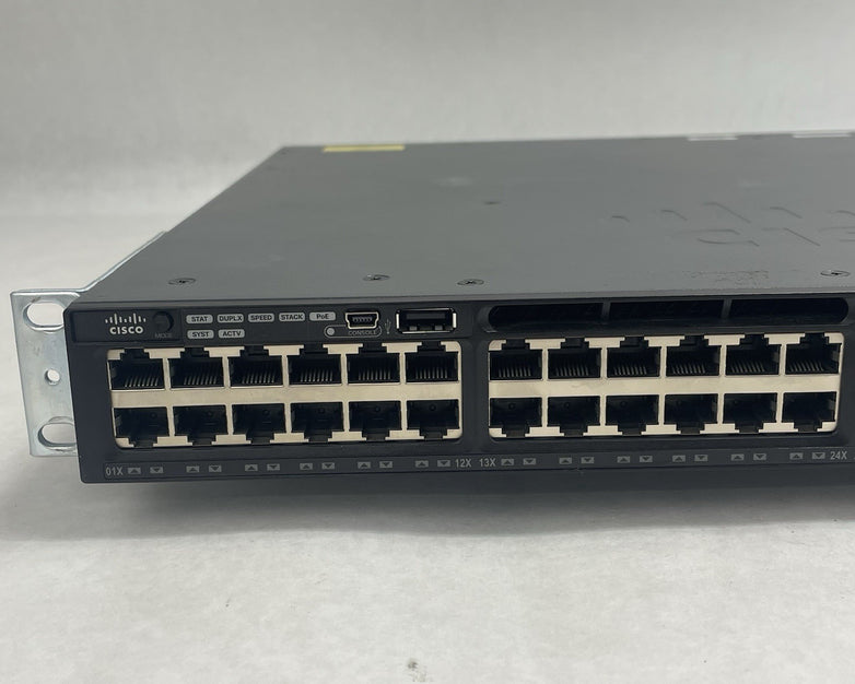 Cisco WS-C3650-48PS-S V02 Tested & Reset 2X PSU