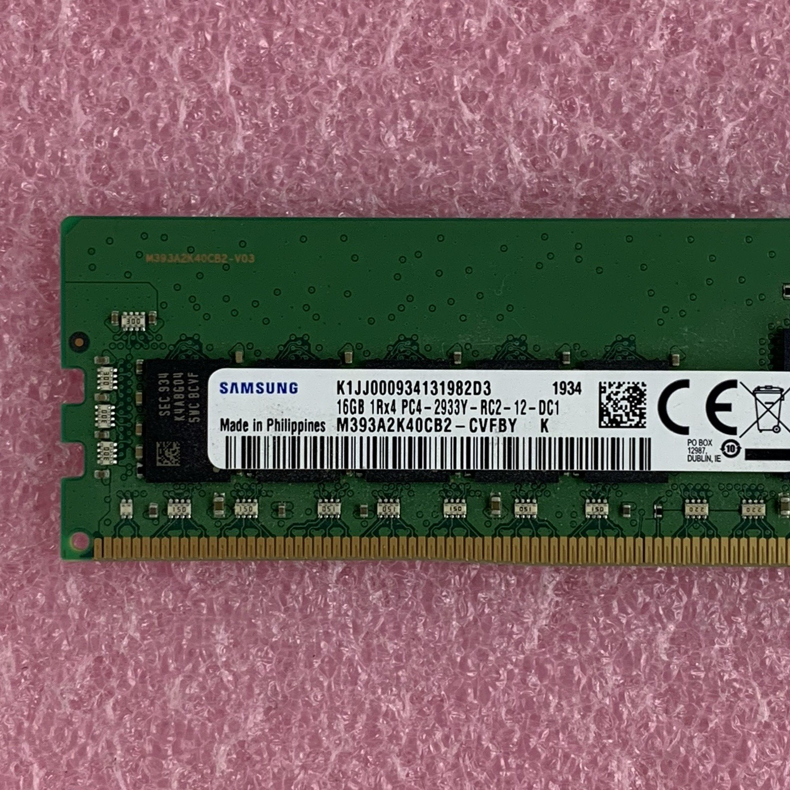 Samsung M393A2K40CB2-CVFBY 16 GB PC4-2933Y-R 1Rx4 DDR4 ECC Server Memory RAM2