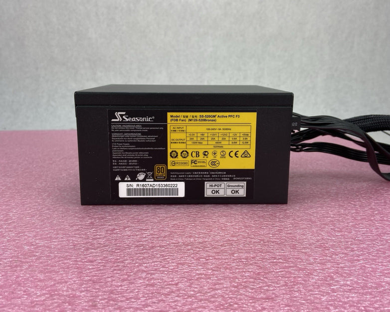 Seasonic SS-520GM Active PFC F3 80 Plus Bronze 520W Power Supply