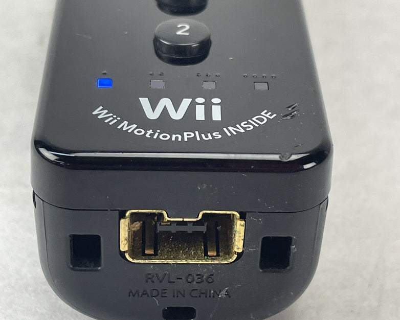 Nintendo Black Motion Plus Wii Controller OEM RVL-036
