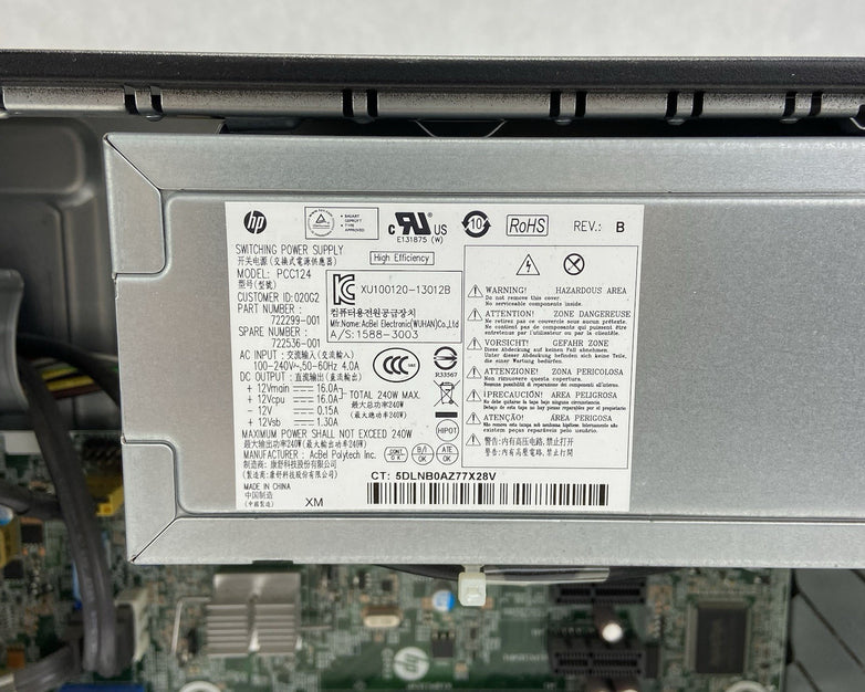 HP ProDesk 400 G1 SFF Intel Core i3-4160 3.6GHz 8GB RAM No HDD No OS