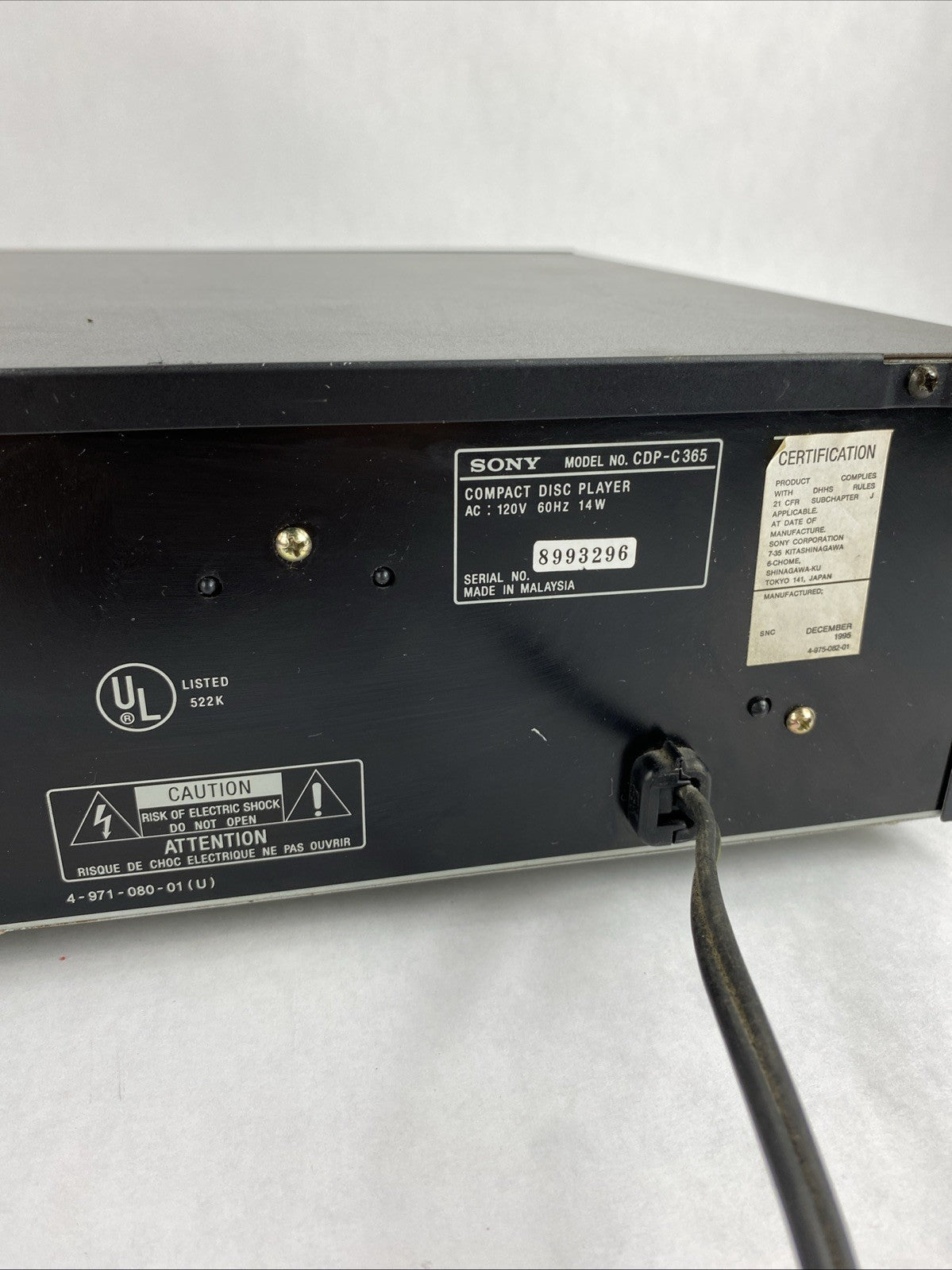 Sony CDP-C365 5 Disc Ex-Change CD Player - Tested9