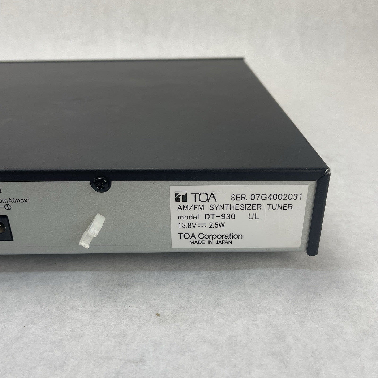 TOA DT-930 AM/FM Synthesizer Tuner No Power Cord10