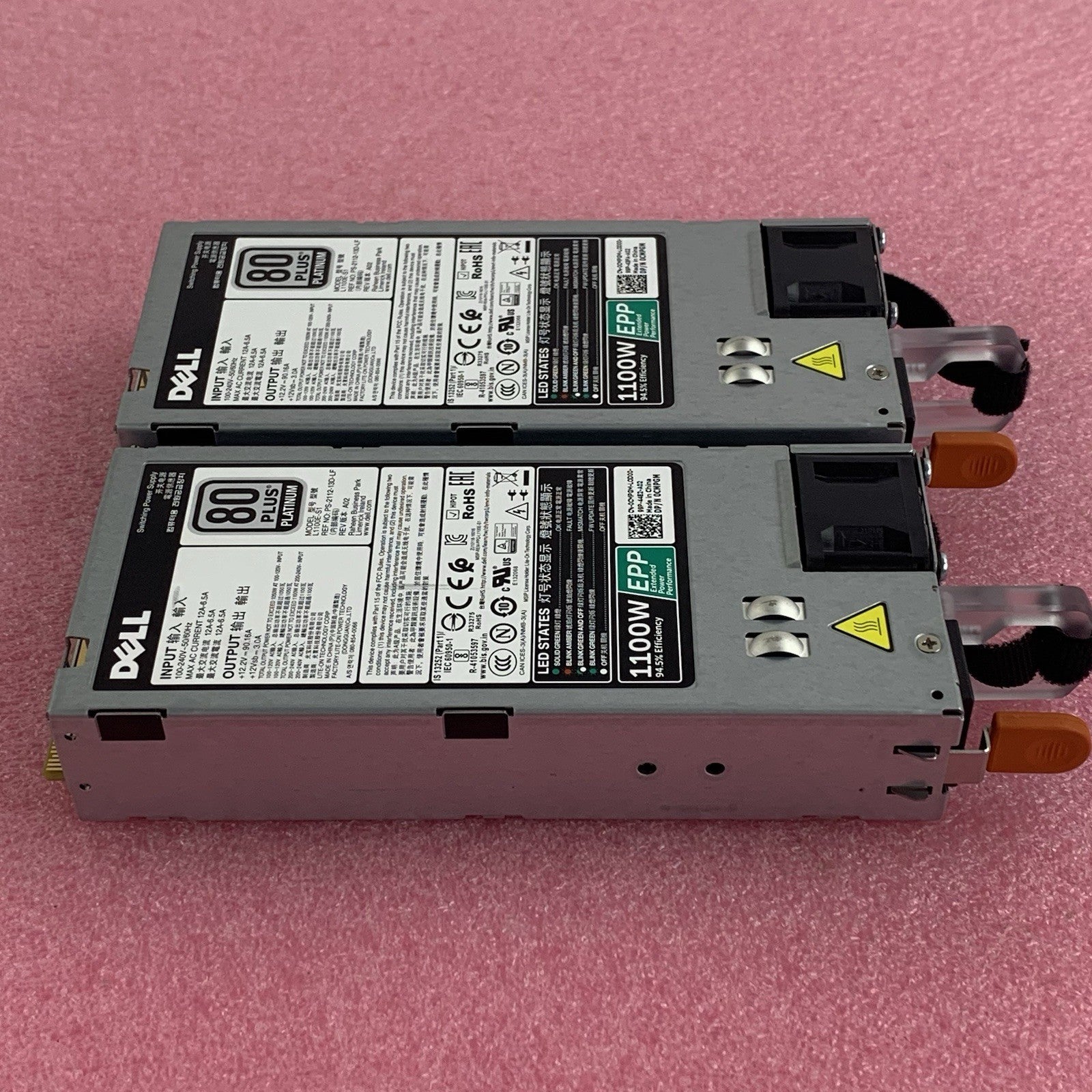 Dell L1100E-S1 CMPGM 1100W 80+ Platinum AC Power Supply Lot of 2x6