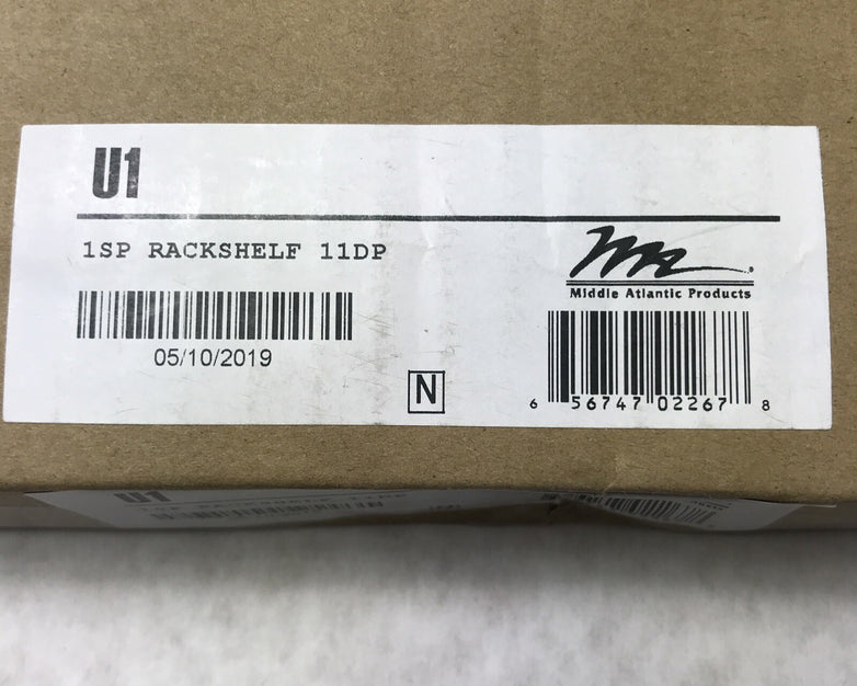 Middle Atlantic Productions 1SP Rackshelf 11DP