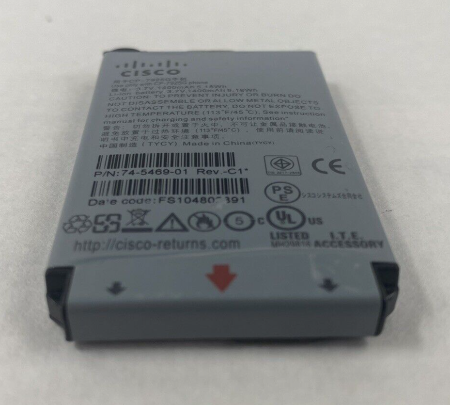 Lot of 6 Cisco Li-ion Battery CP-7925G 3.7V 1400mAh 5.18Wh Untested
