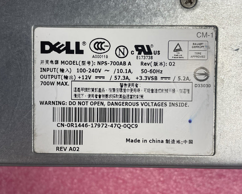 Dell PowerEdge 2850 Server NPS-700AB A 700W Redundant Power Supply R1446