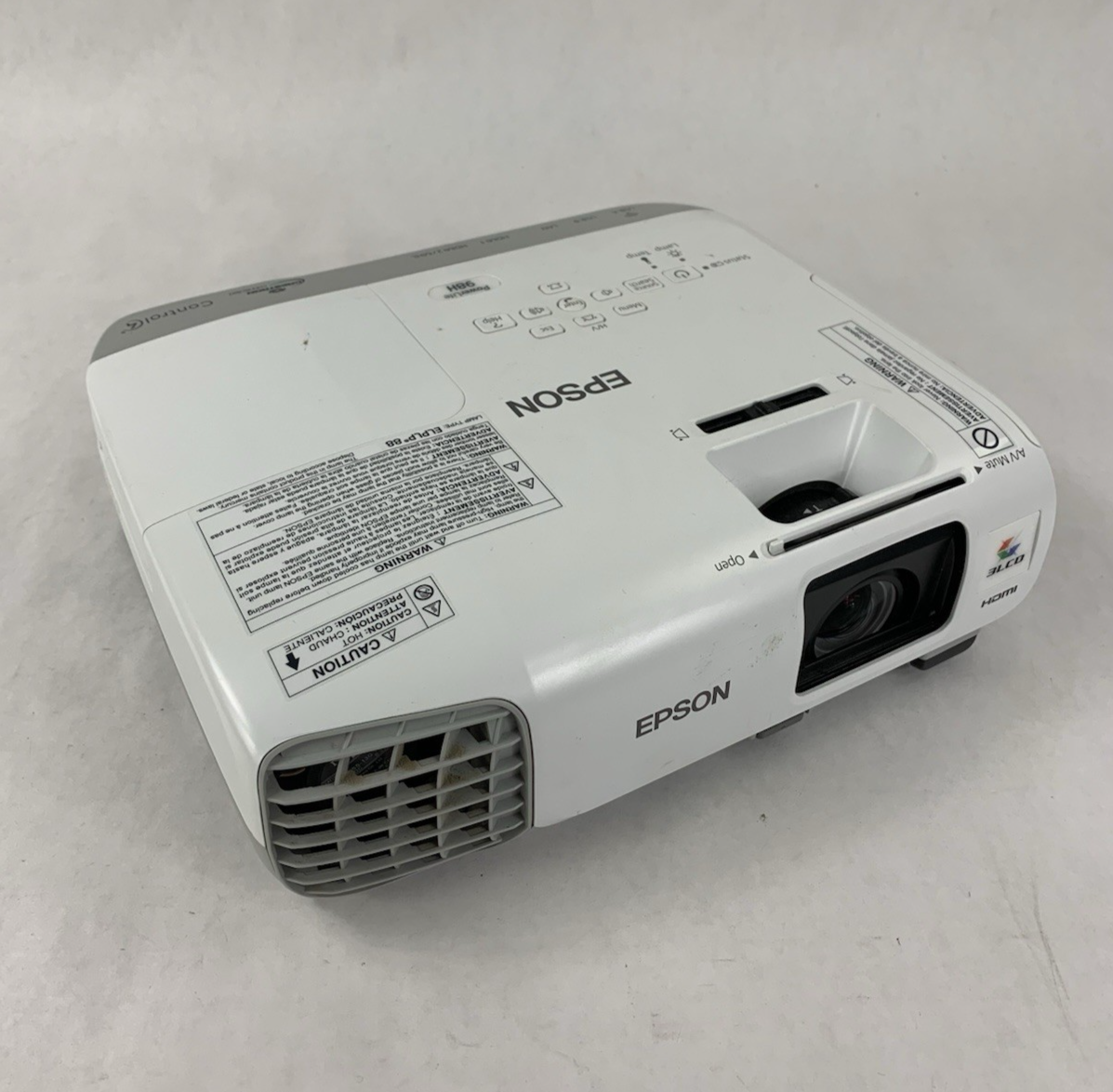 Epson PowerLite 98H H687A LCD Lamp Projector 1738 Lamp Hours - No Remote0