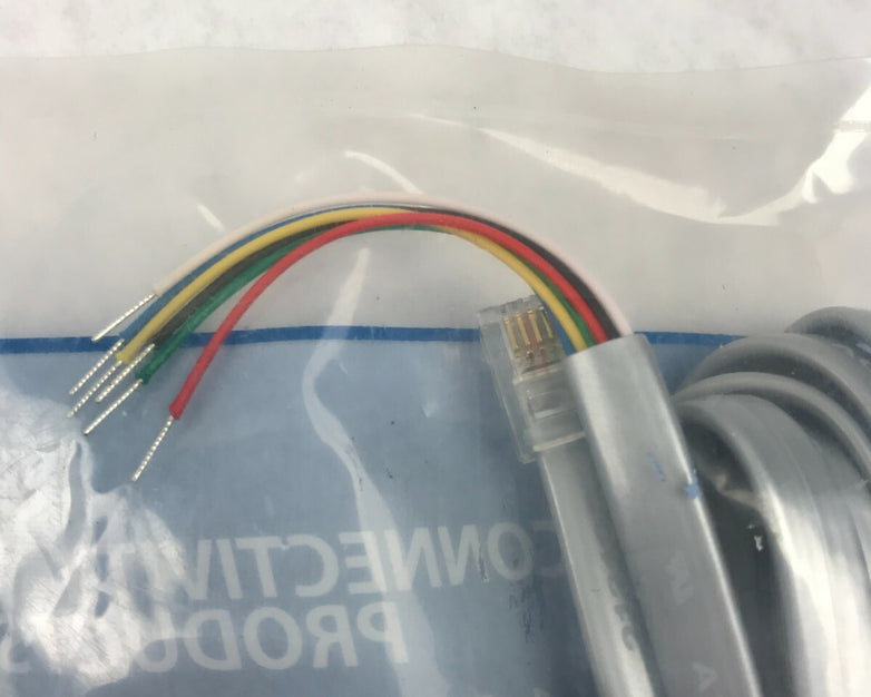 L-Com TDC029-7 Flat Modular Cable RJ12 Tinned End 7.0 ft (Lot of 9)