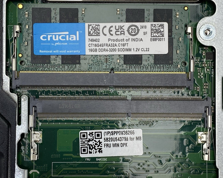 Lenovo ThinkCentre M70q Micro Intel Core i5-10500T 2.3GHz 16GB RAM No HDD/OS/AC