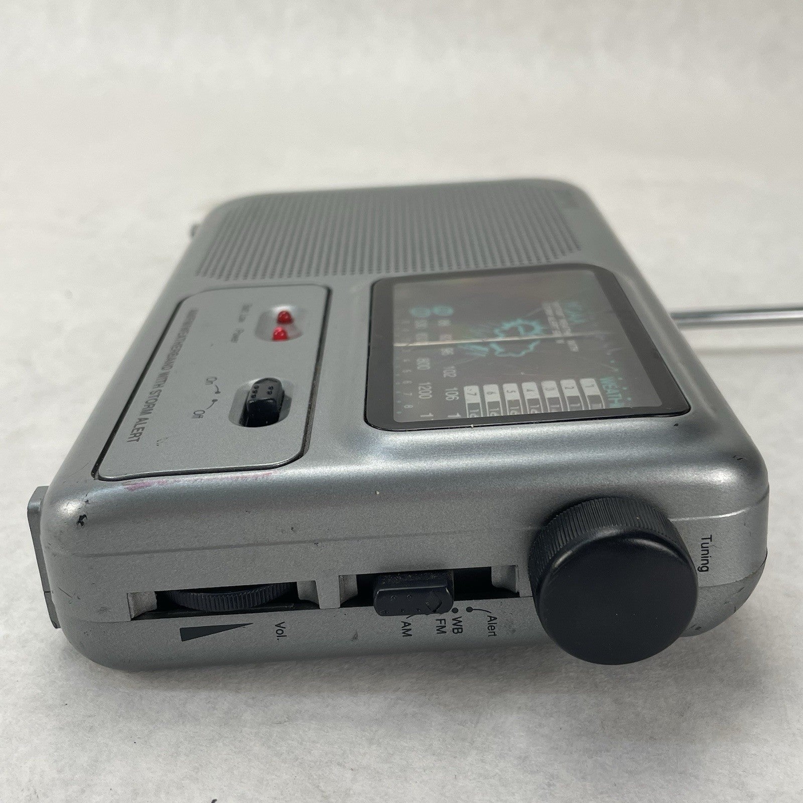 GPX A380S AM/FM Weather Band Radio Storm Alert Battery Indicator Silver5